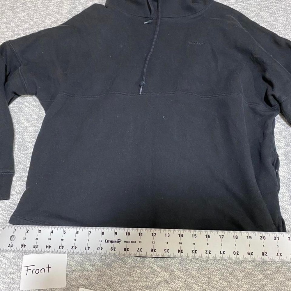 Black Victoria's Secret PINK half zip sweatshirt pullover women L. SKU993 #cozy